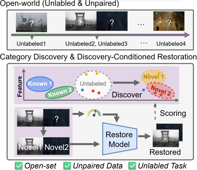 Discovering Unseen Degradations to Adapt Open-World Image Restoration